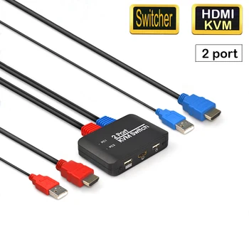 HDMI KVM switch USB 2.0 Switcher 2 Port 4K USB Switch For Sharing Printer Keyboard Mouse Ultra HD For 2 PC Splitter Box
HDMI KVM switch USB 2.0 Switcher 2 Port 4K USB Switch For Sharing Printer Keyboard Mouse Ultra HD For 2 PC Splitter Box