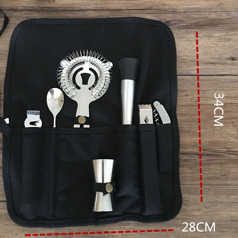 Cocktail Shaker Bar Set ( 7 pieces tools + 1 pieces Bar Tool Bag ) Mixology Bag Bartender Cocktail Kit Bar Tool Kit
Cocktail Shaker Bar Set ( 7 pieces tools + 1 pieces Bar Tool Bag ) Mixology Bag Bartender Cocktail Kit Bar Tool Kit