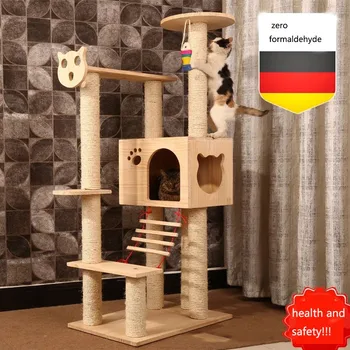 Solid Wood Sisal Cat Climbing Frame Large Cat Tree Cat Nest Cat Grabbing Board Platform Cat Toy
Solid Wood Sisal Cat Climbing Frame Large Cat Tree Cat Nest Cat Grabbing Board Platform Cat Toy
