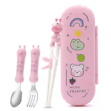 4Pcs/Set Kids Dinnerware Non-slip Design Ultralight Portable Baby Spoon Fork Chopsticks Sets Spoon Fork for Picnic
4Pcs/Set Kids Dinnerware Non-slip Design Ultralight Portable Baby Spoon Fork Chopsticks Sets Spoon Fork for Picnic