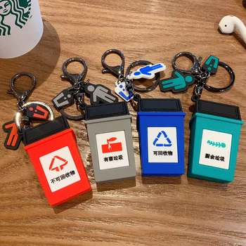 New Fashion trash can keychain car Epoxy Key chain Ring 4 Styles Garbage classification Charms Pendant children's simulation toy
New Fashion trash can keychain car Epoxy Key chain Ring 4 Styles Garbage classification Charms Pendant children's simulation toy