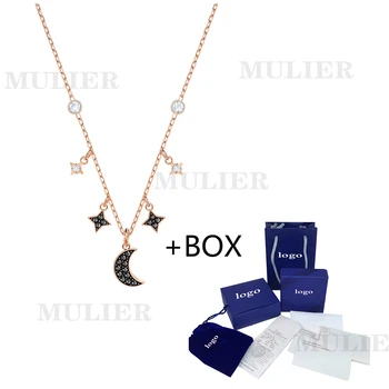 MULIER 2019 New High Quality SYMBOLIC MOON Necklace Moon and Stars Shining Crystal Women's Necklace Jewelry Anniversary Gift
MULIER 2019 New High Quality SYMBOLIC MOON Necklace Moon and Stars Shining Crystal Women's Necklace Jewelry Anniversary Gift