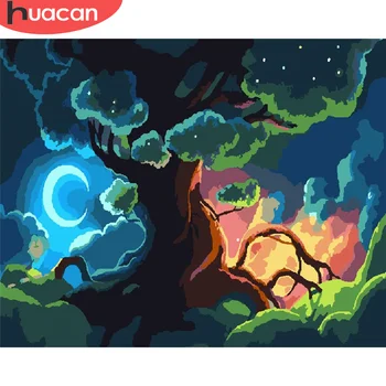 HUACAN Oil Painting By Number Tree Hand Painted Paintings Art DIY Pictures By Numbers Landscape Drawing On Canvas Home Decor 
HUACAN Oil Painting By Number Tree Hand Painted Paintings Art DIY Pictures By Numbers Landscape Drawing On Canvas Home Decor
