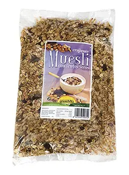 Knuspermüsli getrockneten Früchten 750 GR
Knuspermüsli getrockneten Früchten 750 GR