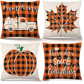 4Pcs Fall Pillow Autumn Farmhouse Buffalo Plaid Pillow Covers Holiday Rustic Linen Pillow Case for Sofa Thanksgiving
4Pcs Fall Pillow Autumn Farmhouse Buffalo Plaid Pillow Covers Holiday Rustic Linen Pillow Case for Sofa Thanksgiving