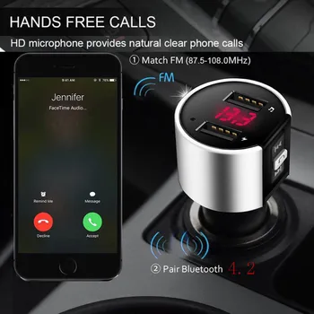 Car Kit Charger Adapter Cigarette Lighter Bluetooth In-Car MP3 FM Wireless Transmitter Dual USB LCD Charger Kit Handsfree
Car Kit Charger Adapter Cigarette Lighter Bluetooth In-Car MP3 FM Wireless Transmitter Dual USB LCD Charger Kit Handsfree