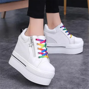 White Trendy High Top Sneakers Women Platform Ankle Boots Height Increase 12CM Casual Shoes Basket Femme Chaussures Femmes
White Trendy High Top Sneakers Women Platform Ankle Boots Height Increase 12CM Casual Shoes Basket Femme Chaussures Femmes