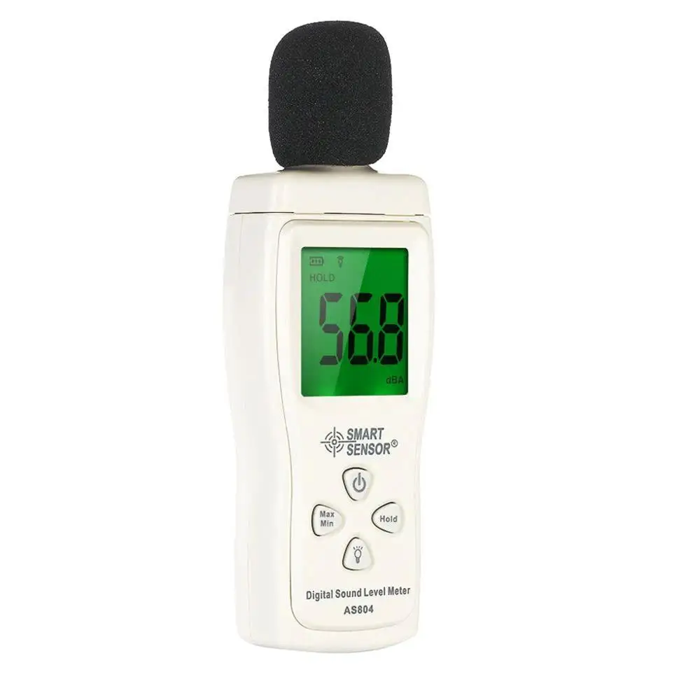 SMART SENSOR AS804 Digital Sound Level Meter 30dB-130dB Handheld LCD Noise Tester DB Decibel Level Meter
SMART SENSOR AS804 Digital Sound Level Meter 30dB-130dB Handheld LCD Noise Tester DB Decibel Level Meter
