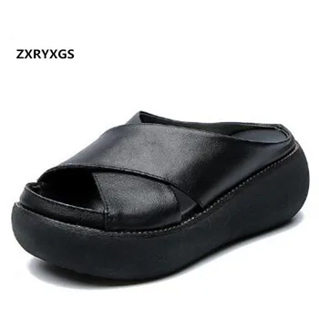 Elegant Comfortable Platform Slippers Women Shoes Wedges Sandals 2020 New Summer Genuine Leather Slippers Fashion Casual Sandals
Elegant Comfortable Platform Slippers Women Shoes Wedges Sandals 2020 New Summer Genuine Leather Slippers Fashion Casual Sandals