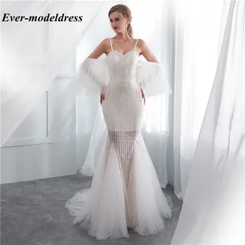 Vestidos Mermaid Wedding Dresses 2019 Spaghetti Detachable Sleeves Zipper Back Illusion Boho Country Bridal Gowns Robe Mariage
Vestidos Mermaid Wedding Dresses 2019 Spaghetti Detachable Sleeves Zipper Back Illusion Boho Country Bridal Gowns Robe Mariage