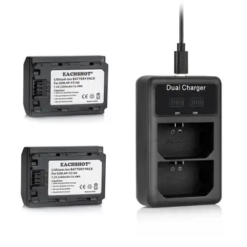 2280mAh NP-FZ100 NPFZ100 NP FZ100 Battery with Dual USB Charger for Sony a9 a7R III a7 III NP-FZ100 BC-QZ1 a7 III ILCE-9
2280mAh NP-FZ100 NPFZ100 NP FZ100 Battery with Dual USB Charger for Sony a9 a7R III a7 III NP-FZ100 BC-QZ1 a7 III ILCE-9