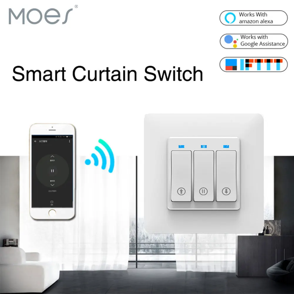 WiFi Smart Push Button Curtain Roller Blinds Shutter Switch Tuya Remote Control Motorized Motor Works with Alexa Google Home
WiFi Smart Push Button Curtain Roller Blinds Shutter Switch Tuya Remote Control Motorized Motor Works with Alexa Google Home