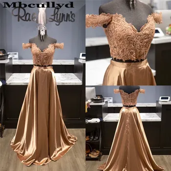 Mbcullyd Off Shoulder Prom Dresses Long Lace Applique imported Evening Dress Formal Two Pieces robe de soiree Cheap Plus Size
Mbcullyd Off Shoulder Prom Dresses Long Lace Applique imported Evening Dress Formal Two Pieces robe de soiree Cheap Plus Size