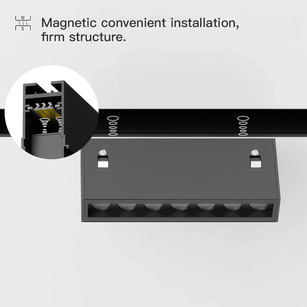Встраиваемые светодиодные магнитные трековые светильники MR.XRZ постоянный ток 24 В