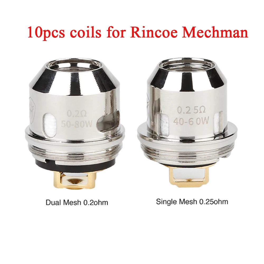 5pcs/10pcs Heavengifts Rincoe Mechman Coil with Dual Mesh 0.2ohm/Single Mesh 0.25ohm for Rincoe Mechman 80W Kit/Mechman 120W Kit
5pcs/10pcs Heavengifts Rincoe Mechman Coil with Dual Mesh 0.2ohm/Single Mesh 0.25ohm for Rincoe Mechman 80W Kit/Mechman 120W Kit