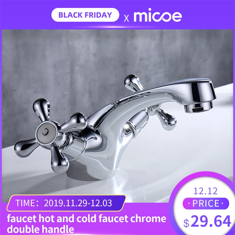 Micoe Basin Faucet Bathroom Basin Taps Waterfall Chrome Tap Hot Cold Water Faucet Chrome Dual Handler Single Hole Faucet H-HC226
Micoe Basin Faucet Bathroom Basin Taps Waterfall Chrome Tap Hot Cold Water Faucet Chrome Dual Handler Single Hole Faucet H-HC226