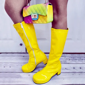 Brand 2020 Fashion Plus Size 48 Fashion Boots Women Shoes Platform Square Heels Party Autumn Winter Candy Colors Boots Female 
Brand 2020 Fashion Plus Size 48 Fashion Boots Women Shoes Platform Square Heels Party Autumn Winter Candy Colors Boots Female