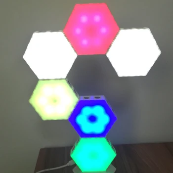 6pcs RGB LED Wall Lamp DIY Splicing Hexagonal Light Honeycomb Quantum Smart Modular Touch Magnetic Lamp For Bedroom Decor Gift
6pcs RGB LED Wall Lamp DIY Splicing Hexagonal Light Honeycomb Quantum Smart Modular Touch Magnetic Lamp For Bedroom Decor Gift