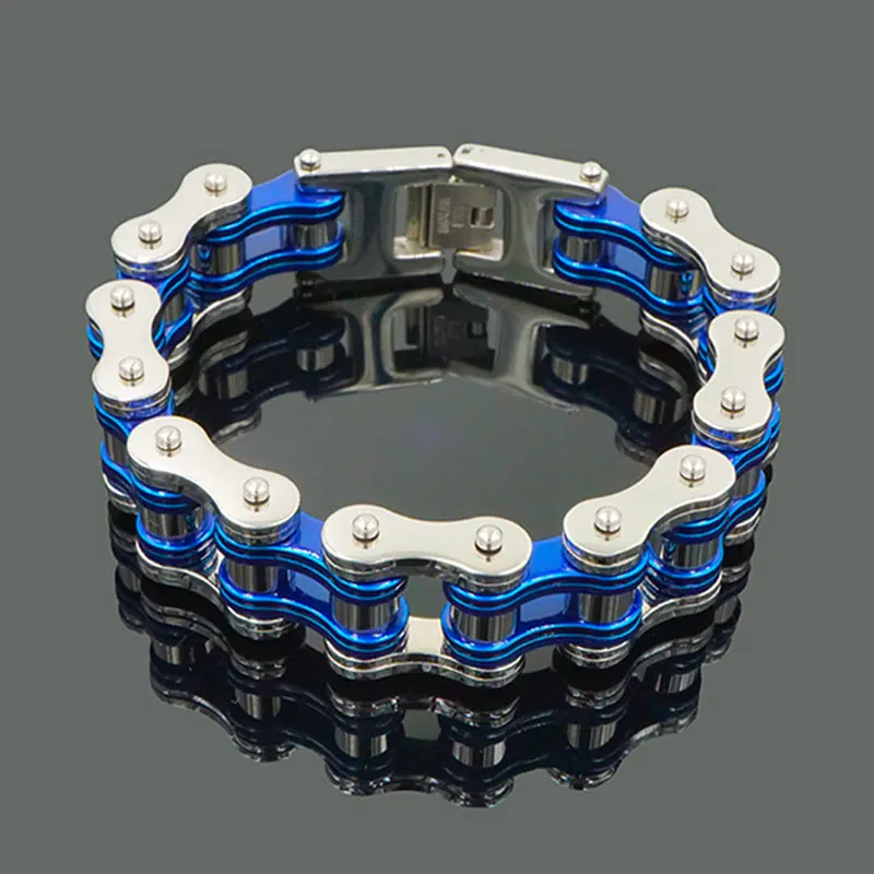 Men's Blue Bracelet bangle Punk Motorcycle Chain Bracelets Stainless Steel Biker Bracelet Fashion Jewelry Gift for man wholesale
Men's Blue Bracelet bangle Punk Motorcycle Chain Bracelets Stainless Steel Biker Bracelet Fashion Jewelry Gift for man wholesale