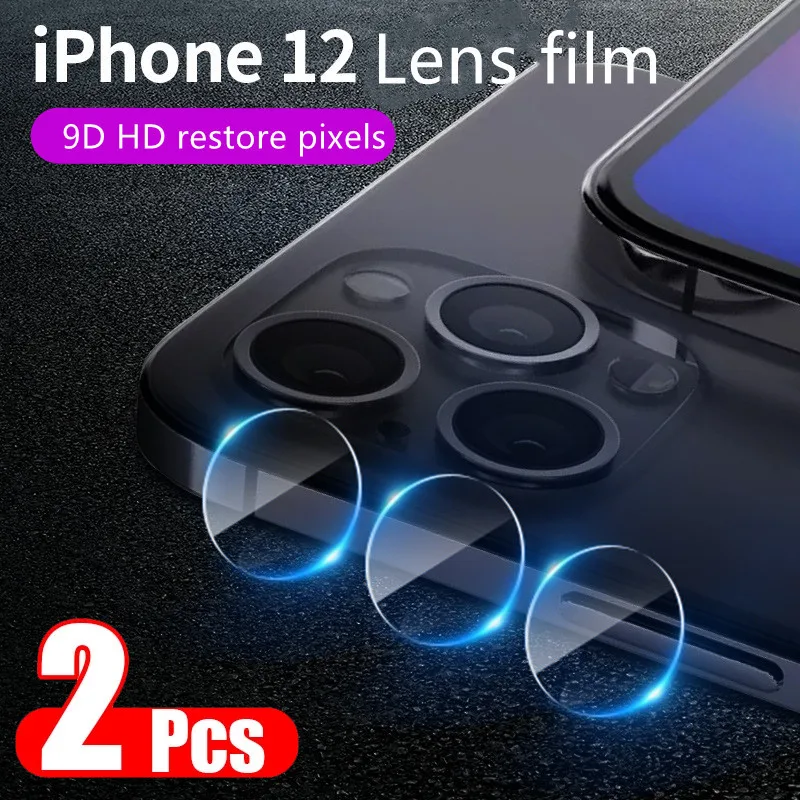 Фото 2 шт. Защитное стекло для камеры IPhone 12 11 Pro Max 11pro Защитная стеклянная пленка 7 8 6 6s Plus