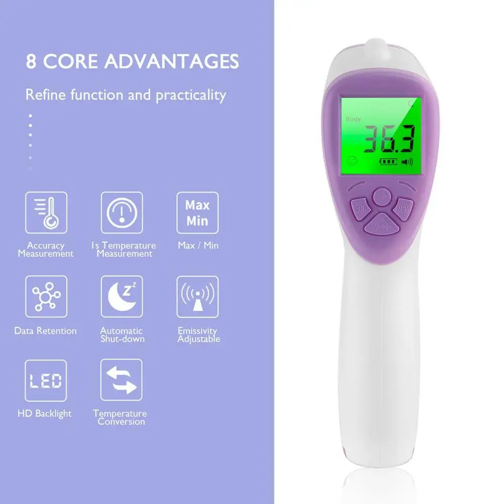 new Handheld Forehead Thermometer Non-Contact Infrared Thermometer High Precision Thermometer Industrial Temperature Meter 1 Pcs
new Handheld Forehead Thermometer Non-Contact Infrared Thermometer High Precision Thermometer Industrial Temperature Meter 1 Pcs
