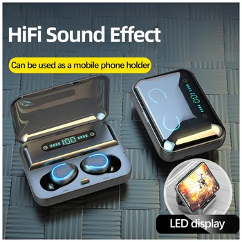 TWS Bluetooth 5.0 Earphones Charging Box Wireless Headphone 9D Stereo Sports Waterproof Earbuds Headsets With Microphone F9-5New
TWS Bluetooth 5.0 Earphones Charging Box Wireless Headphone 9D Stereo Sports Waterproof Earbuds Headsets With Microphone F9-5New