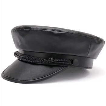 Pu leather octagonal hat female autumn and winter wild black beret female fashion navy hat female
Pu leather octagonal hat female autumn and winter wild black beret female fashion navy hat female