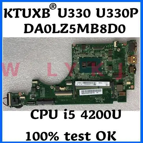 KTUXB DA0LZ5MB8D0 для Lenovo U330 U330P Материнская Плата ЦП i5 4200U DDR3 100% ТЕСТ ОК | Компьютеры и офис