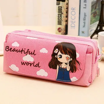 New Cute Beautiful Girl Canvas Pencil Case Kawaii Girl Pencil Bag Case Pouch Student Stationery School Supplies 
New Cute Beautiful Girl Canvas Pencil Case Kawaii Girl Pencil Bag Case Pouch Student Stationery School Supplies