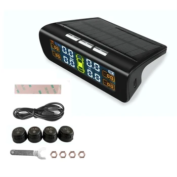 TPMS Car Solar Power Tire Pressure Monitor System External Digital LCD Display Temperature warning Auto Security Alarm Systems
TPMS Car Solar Power Tire Pressure Monitor System External Digital LCD Display Temperature warning Auto Security Alarm Systems
