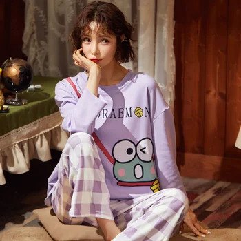 Autumn Women Pajamas Set Printed Cotton Winter Pink Sleepwear Women Turn-down Collar Pijamas Female Homewear Blue Pyjamas
Autumn Women Pajamas Set Printed Cotton Winter Pink Sleepwear Women Turn-down Collar Pijamas Female Homewear Blue Pyjamas