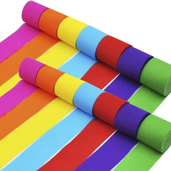 70 Rolls of Crepe Paper Ribbons (7 Colors) for Festive Party Decoration Birthday Party Graduation Ceremony Decoration
70 Rolls of Crepe Paper Ribbons (7 Colors) for Festive Party Decoration Birthday Party Graduation Ceremony Decoration