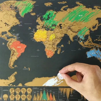 New Deluxe Travel Edition Scratch Off World Map Poster 52.3x30cm Personalized Journal Map Wall Decor
New Deluxe Travel Edition Scratch Off World Map Poster 52.3x30cm Personalized Journal Map Wall Decor