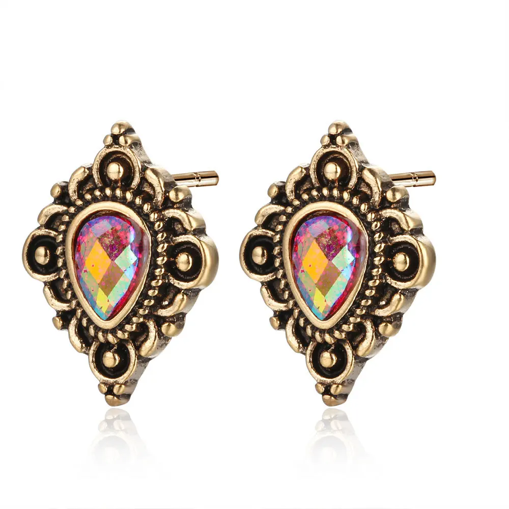 bag water drop glass crystal earrings for women girl gifts