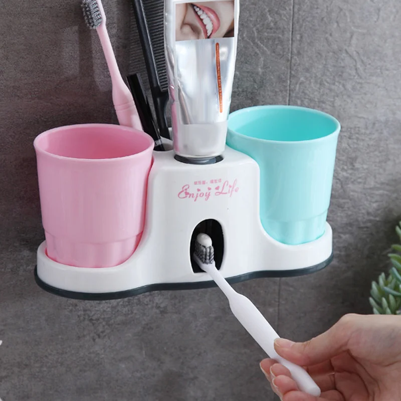 Toothbrush Holders Automatic Toothpaste Dispenser with 2 Gargle Cups for Bathroom HG99
Toothbrush Holders Automatic Toothpaste Dispenser with 2 Gargle Cups for Bathroom HG99