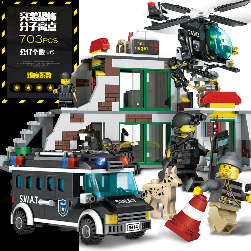 New Music New Goood 9414 Explosion-Proof Swat Gudi Fight Inserted Small Particles Building Blocks Children'S Educational ENLIGHT
New Music New Goood 9414 Explosion-Proof Swat Gudi Fight Inserted Small Particles Building Blocks Children'S Educational ENLIGHT