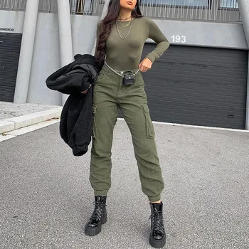 Loose high waist gothic casual office cargo pants fashion hip hop classic harajuku pants plus size bottoms women's trousers 
Loose high waist gothic casual office cargo pants fashion hip hop classic harajuku pants plus size bottoms women's trousers