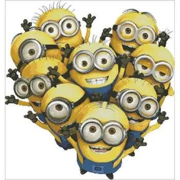 Heart-shaped Minions patterns Counted Cross Stitch 11CT 14CT 18CT DIY Chinese Cross Stitch Kit Embroidery Needlework Sets
Heart-shaped Minions patterns Counted Cross Stitch 11CT 14CT 18CT DIY Chinese Cross Stitch Kit Embroidery Needlework Sets
