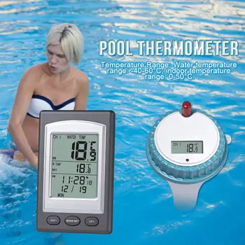 Wireless Digital Swimming Pool Thermometer LCD Display Waterproof Floating Pool Thermometer With Time Alarm Calendar Temperature
Wireless Digital Swimming Pool Thermometer LCD Display Waterproof Floating Pool Thermometer With Time Alarm Calendar Temperature