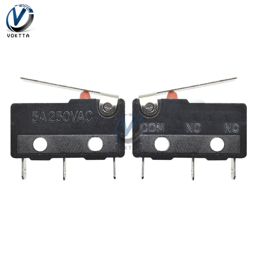 Тактовый переключатель 250 В 5A AC 3 Pin микропереключатель круглая ...