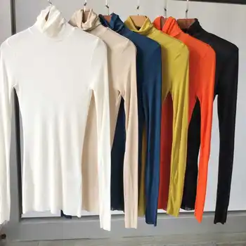 Six Color Women's 100% Wool Knit Thin Sweater Turtleneck Solid Color Long Sleeve Stretch Knitted Pullover Top Female Clothes
Six Color Women's 100% Wool Knit Thin Sweater Turtleneck Solid Color Long Sleeve Stretch Knitted Pullover Top Female Clothes