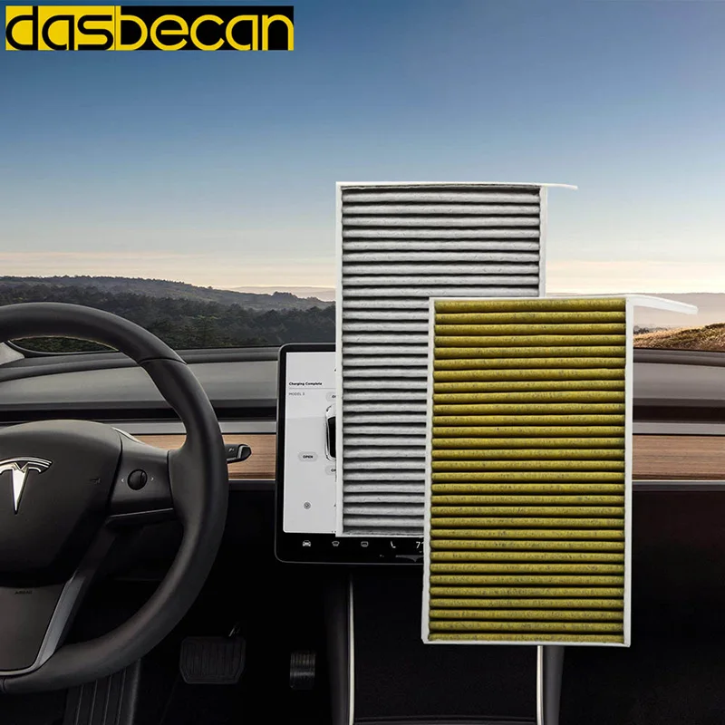 Dasbean Cabin Air Filter For Tesla Model 3 2016-2019 with Double Effect Activated Replacement Part (Set of Two)
Dasbean Cabin Air Filter For Tesla Model 3 2016-2019 with Double Effect Activated Replacement Part (Set of Two)