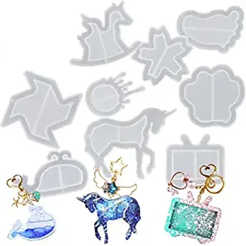 DIY UV Epoxy Resin Silicone Molds Set Epoxy Resin Molds Silicone Mold Craft Pendant Tools Footprint Windmill Unicorn Whale New
DIY UV Epoxy Resin Silicone Molds Set Epoxy Resin Molds Silicone Mold Craft Pendant Tools Footprint Windmill Unicorn Whale New