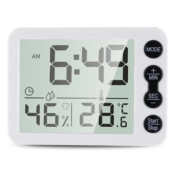 Automatic Multifunctional Weather Clock A Big Screen Countdown Temperature Humidity Clock Alarm Clock Humidity Smart Home Items
Automatic Multifunctional Weather Clock A Big Screen Countdown Temperature Humidity Clock Alarm Clock Humidity Smart Home Items