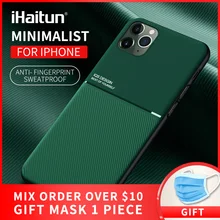 Ihaitun caso de luxo para iphone 11 pro max casos ios design negócios capa traseira para iphone 11 xs max xr x 7 8 plus 6 telefone escudo(China)