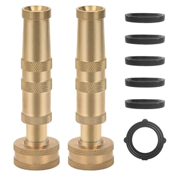 Brass Hose Nozzle, 2 Pack Heavy-Duty Adjustable Garden Twist Hose Nozzle Shut Off Valve, Suitable for Watering Flowers, Lawns 
Brass Hose Nozzle, 2 Pack Heavy-Duty Adjustable Garden Twist Hose Nozzle Shut Off Valve, Suitable for Watering Flowers, Lawns