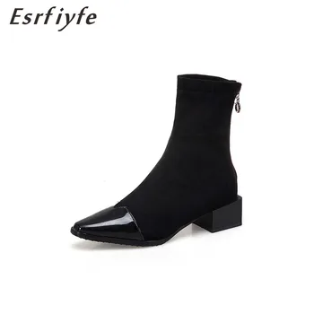 ESRFIYFE 2020 New Women Fashion Boots Autumn Winter Shoes with Back Zipper Cow Suede Medium High Heel Ankle Boots Mujer Shoes 
ESRFIYFE 2020 New Women Fashion Boots Autumn Winter Shoes with Back Zipper Cow Suede Medium High Heel Ankle Boots Mujer Shoes