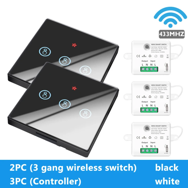 433MHZ Wireless WiFi Smart Touch Switch Conceal Switch Controller Module Set Controller Module Switch Smart Controller
433MHZ Wireless WiFi Smart Touch Switch Conceal Switch Controller Module Set Controller Module Switch Smart Controller