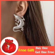 Cosysail Punk Exaggeration Crocodile Stud Earrings for Female Y2K 2021 Trendy Alloy Ear Stud Party Jewelry Gift
Cosysail Punk Exaggeration Crocodile Stud Earrings for Female Y2K 2021 Trendy Alloy Ear Stud Party Jewelry Gift