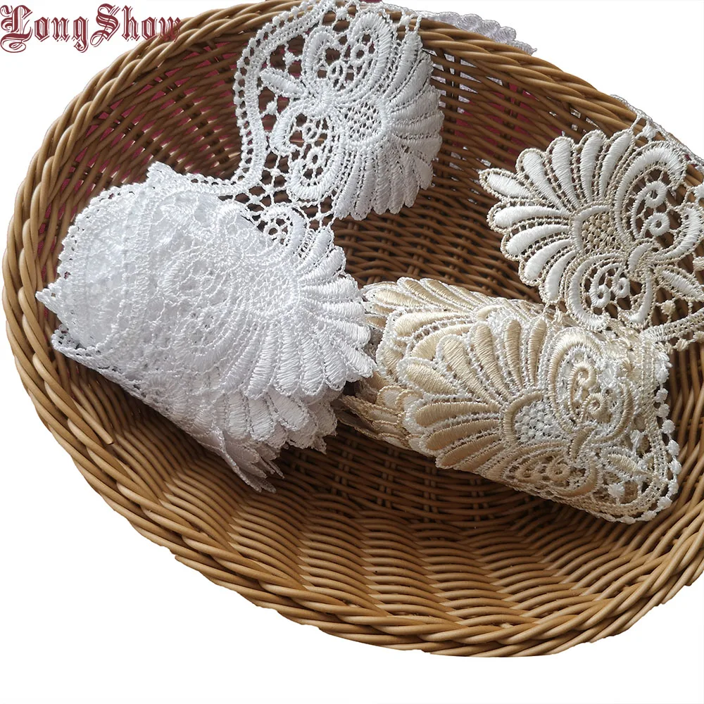 3Yards 9cm Width Pure Polyester Gold White Water Soluble Embroidered Lace Trim DIY Material
3Yards 9cm Width Pure Polyester Gold White Water Soluble Embroidered Lace Trim DIY Material